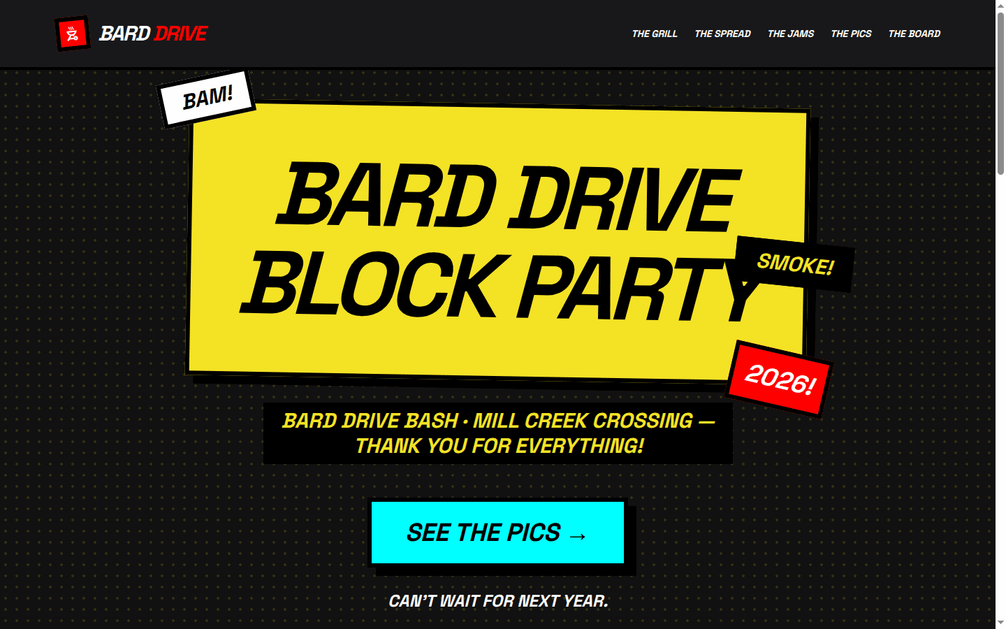 Bar-Dash Block Party — live site